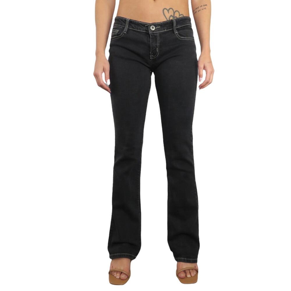 Y2k Urban Behavior Low Rise Flared Jeans Dark Wash Size 5 Waist 29 2000s Vintage